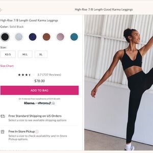 Free people movement Good karma Leggings 7/8 length